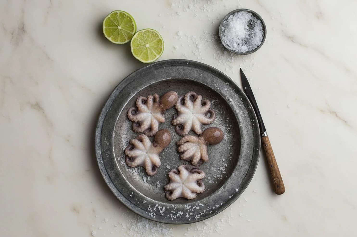 Octopus met limoen en zout